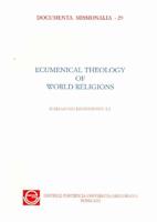 Ecumenical Theology of World Religions