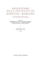 Bullettino Dellistituto Di Diritto Romano 'Vittorio Scialoja'
