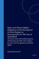 Status and (Human Rights) Obligations of Non-Recognized De Facto Regimes in International Law