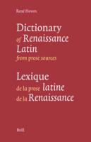Lexique De La Prose Latine De La Renaissance - Dictionary of Renaissance Latin from Prose Sources
