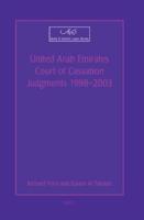 United Arab Emirates Court of Cassation Judgments 1998 - 2003