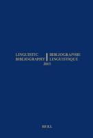 Linguistic Bibliography for the Year 2015 / / Bibliographie Linguistique De L'année 2015