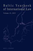 Baltic Yearbook of International Law 2015. Volume 15