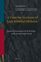 A Concise Lexicon of Late Biblical Hebrew