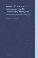 Nerses of Lambron: Commentary on the Dormition of Saint John