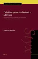 Early Mesopotamian Divination Literature