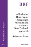 A Review of Third Sector Research in Australia and Aotearoa New Zealand: 1990-2016