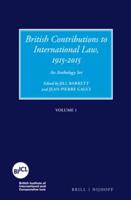 British Contributions to International Law, 1915-2015