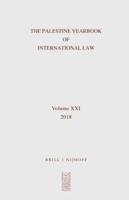 The Palestine Yearbook of International Law (2018)