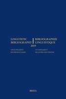 Linguistic Bibliography for the Year 2019 / Bibliographie Linguistique De L'année 2019