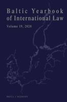 Baltic Yearbook of International Law, Volume 19 (2020)