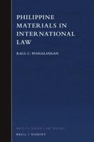 Philippine Materials in International Law