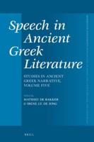 Speech in Ancient Greek Literature