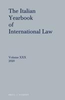 Italian Yearbook of International Law 30 (2020)