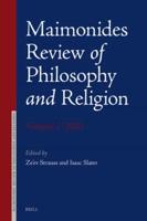 Maimonides Review of Philosophy and Religion. Volume 2