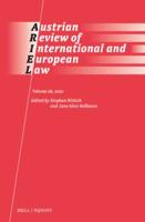 Austrian Review of International and European Law (2021)