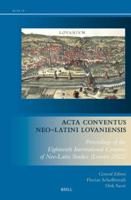 Acta Conventus Neo-Latini Lovaniensis