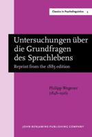 Untersuchungen Über Die Grundfragen Des Sprachlebens