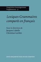 Lexiques-Grammaires Compares En Francais