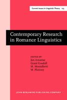 Contemporary Research in Romance Linguistics