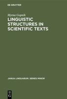 Linguistic Structures in Scientific Texts
