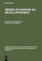 Le Concept De Sous-Développement