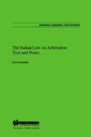 The Italian Law on Arbitration