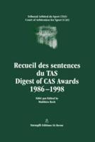 Recueil Des Sentences Du TAS