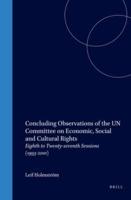 Concluding Observations of the UN Committee on Economic, Social and Cultural Rights