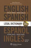 Essential English Spanish - Spanish English Legal Dictionary