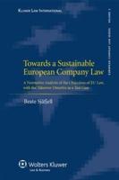 Towards a Sustainable European Company Law