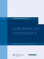 Quick Reference to European VAT Compliance, 2013
