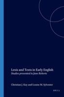 Lexis and Texts in Early English