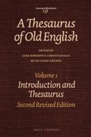 A Thesaurus of Old English, Volume 1