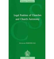 Legal Position of Churches and Church Autonomy