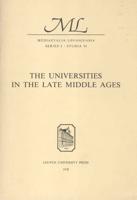 The Universities in the Late Middle Ages