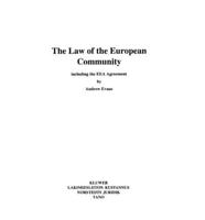 Law of the European Community Including the Eea Agreement