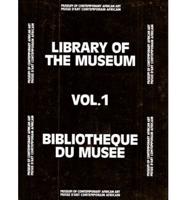 Bibliotheque Du Musee, Volume 1