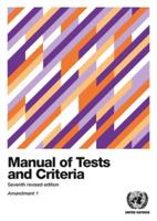 Manual of Tests and Criteria - Seventh Revised Edition, Amendment 1