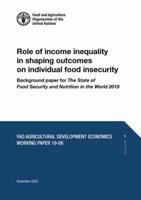 Role of Income Inequality in Shaping Outcomes on Individual Food Insecurity