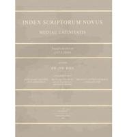 Index Scriptorum Novus Mediae Latinitatis. Supplementum (1973-2005)