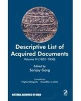 Descriptive List of Acquired Documents: V. 6