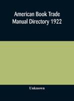 American book trade Manual directory 1922