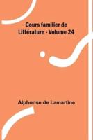 Cours Familier De Litt?rature - Volume 24