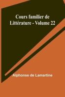 Cours Familier De Litt?rature - Volume 22