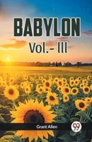 BABYLON Vol.-lll