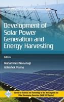 Development of Solar Power Generation and Energy Harvesting