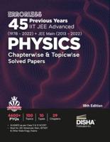 Errorless 45 Previous Years IIT JEE Advanced (1978 - 2021) + JEE Main (2013 - 2022) PHYSICS Chapterwise & Topicwise Solved Papers 18th Edition PYQ Que