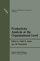 Productivity Analysis at the Organizational Level