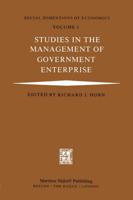 Studies in the Management of Government Enterprise